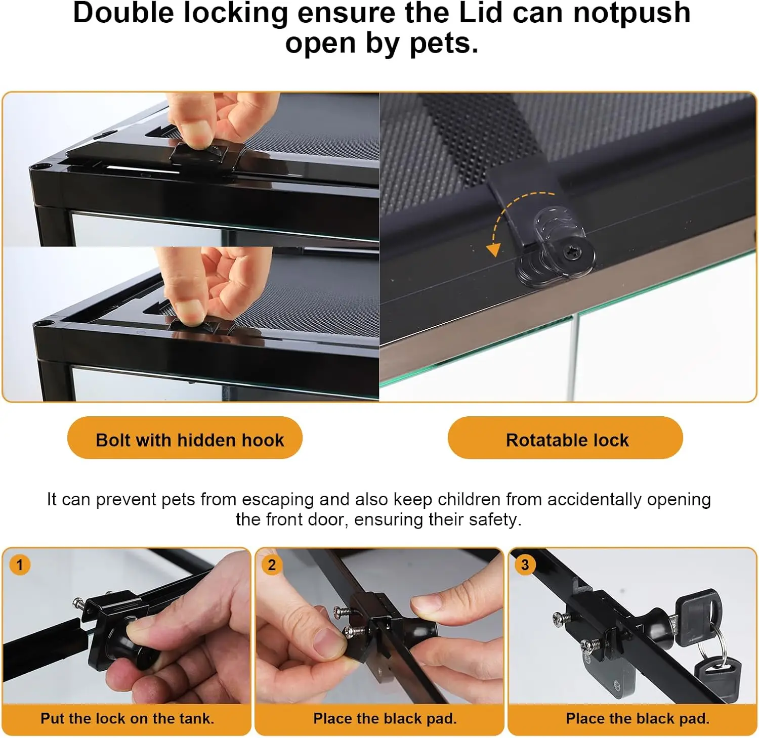 Terrário de vidro para répteis - Glass Door Hinge avaliação e preço
