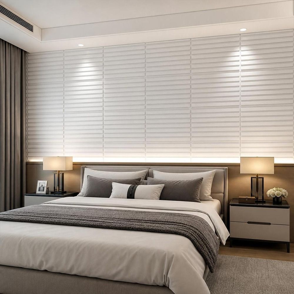Painel de Parede 3D Branco 50* - Pvc Panel Background avaliação e preço